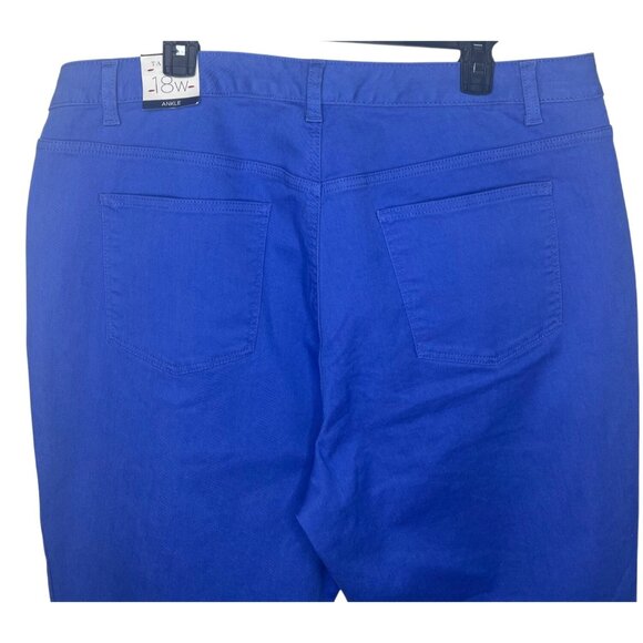 Talbots Womens Simply Flattering Collection Ankle Pants18W Blue Stretch Slim Fit - Picture 10 of 13